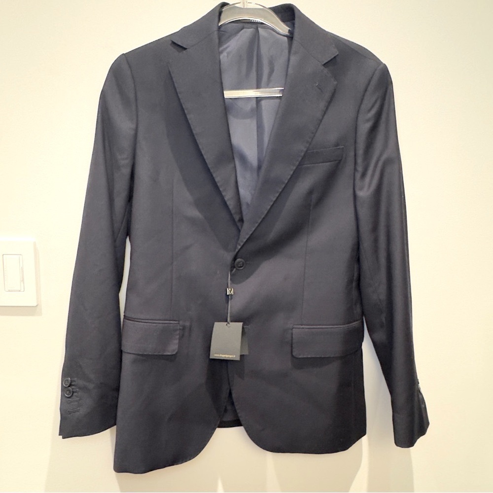 NWT- Doppelgänger Navy Blazer Men's Black Blazer Size 46 DGAGO 001AG